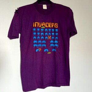 Vintage I 1980s Original Space Invaders Atari T-shirt I size M